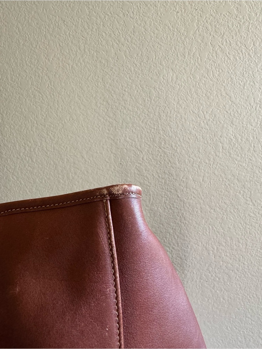 Vintage Coach Barclay Leather XL tote bag in Saddle Brown - Picture 9 of 16